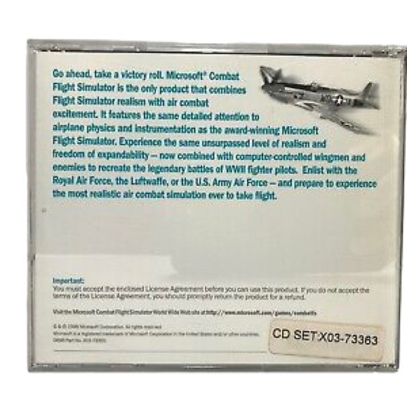 10/$25🦋 Microsoft Combat Flight Simulator: WWII Europe Series CD-ROM - Picture 3 of 16